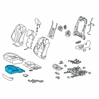 OEM Toyota Avalon Seat Cushion Pad Diagram - 71512-07030