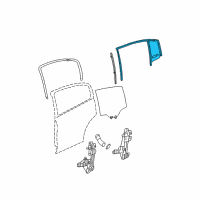 OEM Saturn Ion Channel Asm, Rear Side Door Window Diagram - 21992709