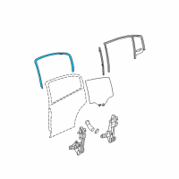 OEM 2004 Saturn Ion Channel Asm, Rear Side Door Window Diagram - 21992666