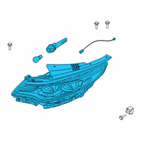 OEM Kia Optima Passenger Side Headlight Assembly Diagram - 92102A8310