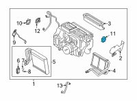OEM 2021 Nissan Sentra Air Mix Actuator Assembly Diagram - 27732-5NA0A