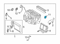 OEM 2019 Infiniti QX50 Air Mix Actuator Assembly Diagram - 27732-5NA0A