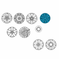 OEM 2008 Dodge Magnum Wheel Cover Diagram - 1DU31PAKAB