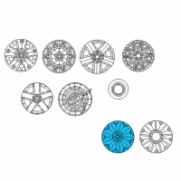 OEM Dodge Charger Wheel Center Cap Diagram - 1DK10SZ0AA