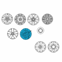 OEM Chrysler Aspen Wheel Center Cap Diagram - 52013724AA