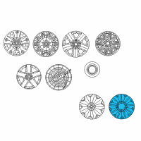 OEM 2010 Dodge Charger Wheel Center Cap Diagram - 1DK11SZ0AA