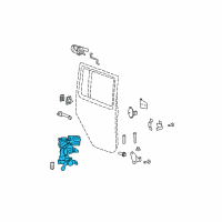 OEM Jeep Wrangler Rear Door Latch Diagram - 4589049AL