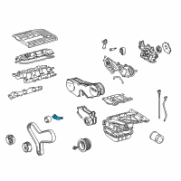 OEM 2002 Toyota Sienna Idler Pulley Mount Bracket Diagram - 13584-20011