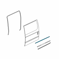 OEM 1999 Ford E-150 Econoline Club Wagon Body Weatherstrip Diagram - F2UZ-1520518-C
