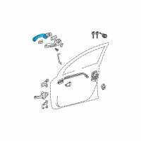 OEM 2012 Toyota RAV4 Handle, Outside Diagram - 69210-02110-A1