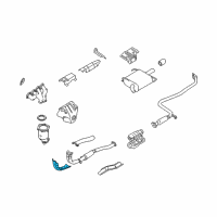 OEM Nissan Altima INSULATOR-Heat, Exhaust Tube Front Lower Diagram - 20510-5E500