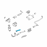 OEM 2000 Nissan Altima Heat Insulator-Front Tube, Upper Diagram - 20525-5E500