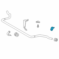 OEM 2004 Chrysler Crossfire Bracket-STABILIZER Bar Diagram - 5099731AA