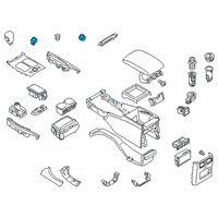 OEM 2012 Infiniti M37 Heat Seat Switch Assembly Diagram - 25500-1MA1C