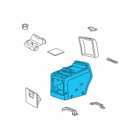 OEM Lincoln Rear Console Diagram - 4L7Z-78045A36-BAB