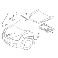 OEM 2010 Pontiac Vibe Lock Assembly Diagram - 19204811