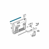 OEM 2007 Honda Element Weatherstrip, L. FR. Door (Inner) Diagram - 72375-SCV-A00