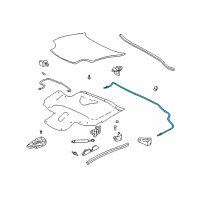 OEM 2002 Chevrolet Corvette Cable Asm-Hood Primary Latch Release Diagram - 10411704