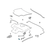 OEM 2001 Chevrolet Corvette Support Strut Ball Stud Diagram - 11518272