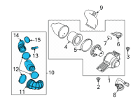 OEM 2017 Ford E-350 Super Duty Air Outlet Diagram - HC2Z-9B659-B