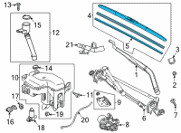 OEM 2022 Toyota Highlander Front Blade Diagram - 85212-0E090