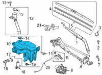 OEM Toyota Highlander Washer Reservoir Diagram - 85315-0E150