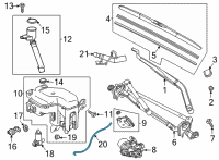 OEM 2022 Toyota Avalon Washer Hose Diagram - 90068-33017