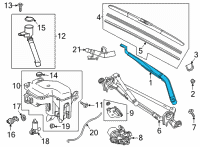 OEM Toyota Highlander Wiper Arm Diagram - 85211-0E090