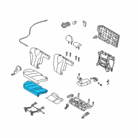 OEM Toyota Venza Seat Cushion Pad Diagram - 71611-0T010