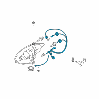 OEM 2007 Infiniti G35 Harness Assembly-Head Lamp Diagram - 26033-AC800