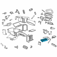 OEM Mercury Heater Core Diagram - H2MZ-18476-A