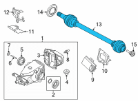 OEM 2022 BMW M440i xDrive OUTPUT SHAFT, REAR LEFT Diagram - 33-20-8-689-555
