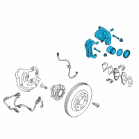 OEM Kia K900 Front Brake Caliper Kit, Left Diagram - 581803TA50