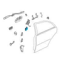 OEM Infiniti Q45 Automatic Rear Door Lock Actuator, Right Diagram - 80552-AG110