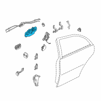 OEM Infiniti Q45 Handle Assy-Rear Door Outside, Rh Diagram - 82606-AR000