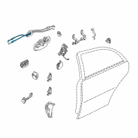 OEM 2002 Infiniti Q45 Cable Rear Door Inside Handle Diagram - 82506-AR000