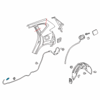 OEM 2017 Honda CR-V Cable, Fuel Lid Opener Diagram - 74411-TLA-A01