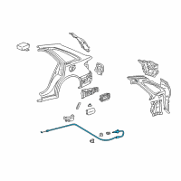 OEM 2003 Lexus IS300 Cable Sub-Assy, Fuel Lid Lock Control Diagram - 77035-53040