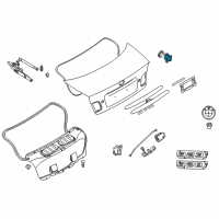 OEM 2001 BMW 325xi Trunk Lid Lock With Key Diagram - 51-24-8-244-054