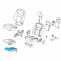 OEM 2019 Honda Passport Heater, Right Front Seat Cushion Diagram - 81134-TG7-L41