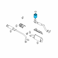 OEM 2005 Chevrolet Aveo Oxidation Catalytic Converter Assembly (Goodwrench) Diagram - 96536865