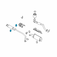 OEM 2008 Chevrolet Aveo5 Hanger, Exhaust Muffler Diagram - 96349394