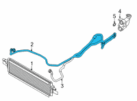 OEM 2022 BMW M340i xDrive TRANSMISSION OIL COOLER LINE Diagram - 17-22-8-654-910