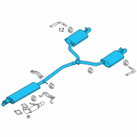 OEM 2014 Ford Explorer Muffler Diagram - DB5Z-5230-E