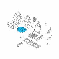 OEM Ford F-250 Super Duty Seat Cushion Pad Diagram - 2C3Z-25632A23-AA