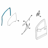 OEM 2004 Nissan Titan Glass Run Rubber-Front Door LH Diagram - 80331-ZZ52A