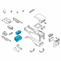 OEM 2014 Infiniti Q70 Cup Holder Assembly Diagram - 68430-1MA4A