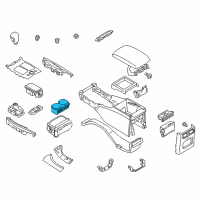 OEM 2014 Infiniti Q70 Cup Holder Insert Diagram - 68961-1MA0A
