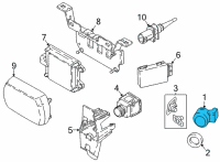 OEM 2021 BMW 330e xDrive ULTRASONIC SENSOR, COLOR COD Diagram - 66-20-5-A1F-865
