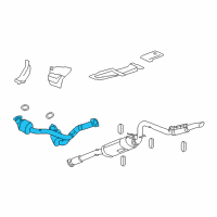 OEM Chevrolet Suburban 1500 Converter & Pipe Diagram - 19418932